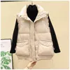 Women Fashion Oversized Body Warmer Vest Vintage Sleeveless Light Down Female Waistcoat Chic Tops 210531