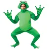 Mens engraçado rã cosplay traje novidade adulto animal halloween cosplay partido jumpsuit outfit mais tamanho tamanho grande y0903