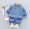 Girls Boy Coat New Clothing Ensembles de printemps vêtements de printemps femelle Baby Toolling Veste Pantalon Twopiece Suit A0264890901