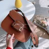 Classic Retro Saddle Сумки вставка Пряжки Женщины Натуральная Кожаная Сумка Плеча Сумка Сумки посылки Сумки через Сумка