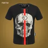 Phillip Plain CAMISETA PP Camisetas de diseñador para hombre Ropa de marca Camiseta con estampado de diamantes de imitación para hombre Cráneo Impreso Bling Stone Clásica Alta calidad Hip Hop Casual p8875