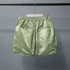 Summer breathable bright nylon suede casual shorts men's and women's sports soft shorts H1210