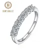 GEM Ballet 925 стерлингового серебра 925 ювелирные изделия 07CT VVS1 половина вечности Band Moissanite алмазное обручальное кольцо для женщин