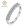 Gem's Ballet 925 Sterling Zilveren Sieraden 07CT VVS1 Halve Eternity Band Moissanite Diamond Trouwring voor vrouwen