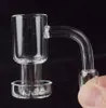 Flat Top Terp Slurper Smoking Quartz Banger con tappo in carb 45 90 gradi Chiodi sottovuoto per tubi dell'acqua in vetro Dab Rig