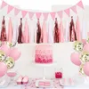 パーティーの装飾15ピースのミックスティッシュペーパータッセルガーランドの結婚式の子供たちの誕生日Bachelorette henの装飾ベビーシャワーの好意