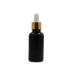 Bottiglie di stoccaggio Barattoli da 5 ml, 10 ml, 20 ml, 30 ml, 50 ml, 100 ml Collare in oro con vite in vetro nero, fiale vuote per olio essenziale Contenitore per imballaggio cosmetico