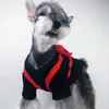 Собака одежда домашнее животное красная молния рюкзак стиль с короткими рукавами одежда Schnauzer милая кошка пружина и летний дышащий свитер