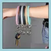 Key Rings Jewelry Sile Wrist Ring Fashion Glitter Bracelet Sports Keychain Bracelets Bangle Round Large O Keyring T494 Drop Delivery 2021 Kp