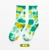 新しいTricolor Tie-Dye男性女性靴下綿原宿カラフルなカップル渦面白いスケートボードHiphop Girls Sockings