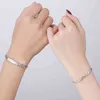 Brushed Smart Bracelets For Coupl Lovers Men's Women's Charms Gift Mettalic Ornaments Anniversary Jewelry Chain Accsori