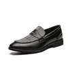 Mens Dress Shoes Leather Wedding Canvas Casual Flats Formal Men Loafers Chaussures Hommes Zapatos De Vestir Hombre