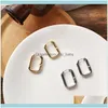 Juveliselling French Gold Chic O Shaped Hoop örhängen Kvinnor Chunky Hoops Geometrical Brass Minimalist Hie Drop Delivery 2021 Kbecy