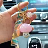 10pieces / lot New Fashion Animation Game Keychain Cute Mushroom Nyckelkedja Delikatesshart Telefon Hängande Väska Trinket KeyRing Gift