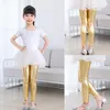 Herfst Koreaanse reflecterende textuur kinderen leggings strakke meisjes broek kinderen gouden broek M3867