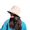 Ковш шляпа шляпа женская весна и летняя буква рыбака шероховатый EE солнечные решетки шоу лицо маленькая двойная сторона носить влюбленные бассейна