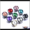 Charmarmband juvelrydiy 18mm glasklocka utbytbara smycken kan flytta utbytbara snaps -knappar passar snap knapparmband smycken1 droppe