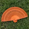 12pcs Chinese Wood Dance Fans Event Supplies Personalized Wedding Party Favor Giveaways Sandalwood Folding Hand Fan Open Size 34*20cm Showgirl Dancing Prop