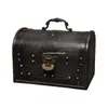 Bolsas de joyería, caja de almacenamiento pirata de madera, cofre del tesoro Vintage para organizador, Dropship Edwi22