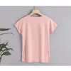 새로운 도착 면화 플로럴 프린트 티셔츠 여자 4xl 여름 탑 짧은 슬리브 그래픽 티 oneck tshirt modis 티 셔츠 셔츠 femme 210322