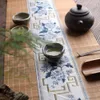 طاولة الخيزران الطبيعية عداء المصنوع يدويًا كوب شاي كوب حصيرة مرسومة العلم الياباني.