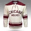 College Hockey Wears Chicago Wolves AHL Hockey Jersey Joey Keane Andrew Poturalski Stefan Noesen C.J. Smith Eric Williams Jack Drury Fitzgerald Josh Leivo Rees