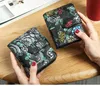 Mini Clutch Wallet Bifold Animal Printing Genuine Leather Women Flower Female Coin Purse Card Holder