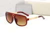 229 män klassisk design solglasögon Mode Oval ram Beläggning UV400 Lins Kolfiber Ben Sommar Style Glasögon med låda