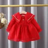 2021 printemps princesse dentelle bébé fille robe pour enfant en bas âge filles vêtements 1 an bébé fête d'anniversaire tutu robes 0-3y bébé vêtements Q0716