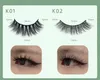 Makeup 3 Par 3D Fake Mink Eyelashes Natural Long Wispy False Eyelash Extension Handgjorda fullvolym falska ögonfransar