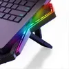 CoolCold Laptop Cooling Pad 12-17 cali Gain RGB Ekran LED Notebook Cooler z sześcioma stojakami wentylatora i 2 portami USB