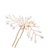 Hair Clips & Barrettes Pearl Rhinestone Pins Flower Pin Stick Wedding Hairpins Women Head Piece Bridal Acc