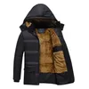 男性のジャケットコート厚い冬の防風ジャケットカジュアルメンズダウンパーカーフード付きアウトウェアコットンパッド入りジャケット211129