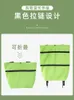 Shoppingväska Portable Folding Tote Kreativ livsmedelsbutik med hjul Environmental Protection Storage Bags
