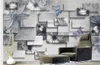 Fonds d'écran photo personnalisé Fonds d'écran de peintures murales 3D Modern Simple Abstrait Flower Square Pape Papiers muraux de la maison Décor peinture
