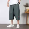 Summer plus men casual home Pants cotton linen Chinese style trousers large size 8XL wide leg Comfortable straight Pant blue G1209