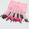 Profesionella 24pcs Makeup Brushes Set med PU Bag 10 Färger Tillgängliga Högkvalitativa Makeup Tools Tillbehör