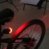 Bike Lights Cycling Impermeabile 5 LED 2 Laser 3 Modalità Taillight Safety Warning Light Bicycle Bycle Bycicle Lamp