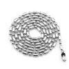 2022 nouveau acier inoxydable 2.4mm perlé boule bambou lien chaînes collier 50 cm 55 cm 60 cm 65 cm 70 cm pour pendentifs bijoux