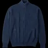 KUEGOU 100% bawełna jesień odzież zima pół-wysoki kołnierz mans sweter ciepły płaszcz Streetwear moda dzianiny mężczyźni znosić 8947 210809