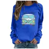 Dames Hoodies Sweatshirts Cartoon Auto Printing Vrouwen SweetShirts Losse Casual Ronde Hals Lange Mouwen Top Vintage Y2K-kleding Anime Pullo