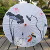 Zijde doek olie papier paraplu regen vrouwen decor vintage dans prop perzik bloesem Chinese immateriële culturele parasol paraguas 210721