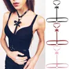 Riemen eenvoudige lederen stropdas handgemaakte harnas punk gotische body bondage taille riem vrouwen accessoires