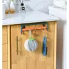 Hooks & Rails Door Kitchen Storage Rack Hanging Cabinet Trash Bathroom Plastic Towel Garbage Rag Bags Holder