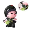 Decorative Objects & Figurines Resin Girl Coin Container Creative Saving Pot Fashion Money Bank Desktop Storage Jar