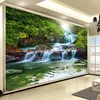 寝室のリビングルームのソファーテレビの背景Papier Peintカスタムポスター壁壁画210722のための滝の自然風景3 d Po壁紙