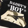 Printemps et automne décontracté bébé garçon DADDY'S BOY imprimé Camouflage à manches longues à capuche pantalons ensembles bébé vêtements 210528