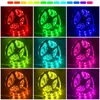 LED -remsor lampor sovrum rgb 16.4ft smart pixlar dröm färg strip ljus individuellt adresserbar bluetooth stripy app styr musik synk USB -band crestech168