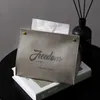 Caixas teciduais Guardanapos Criativo Caixa de Couro Engrossado Papel Toalha de Papel Sala De Mesa De Mesa De Mesa Saco De Escritório Capa De Desktop Car