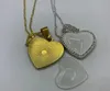 Sublimation vierge Crystal Crystal Coeur en forme de collier en forme de bijoux Transfert de chaleur Consommables DIY en vrac